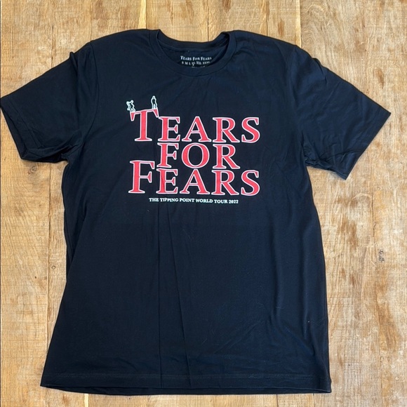 Black Short Sleeve Tee with Bold Text NWOT - Picture 1 of 3